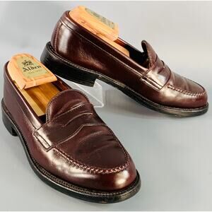ALDEN Size 6.5 Brown Leather Penny Loafers